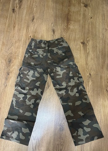 Bershka Kamuflaj Bol Kesim Midi Jean - Görsel 5