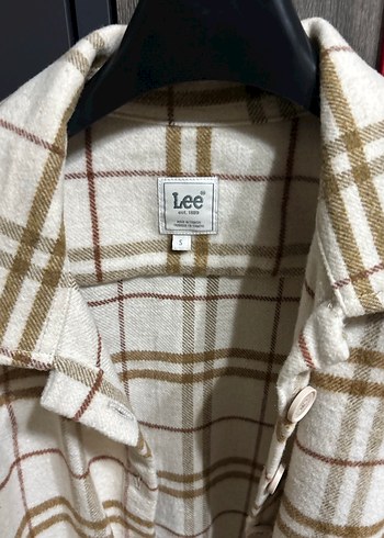 Lee Bej Ekose Desenli Oversize Gömlek - Görsel 4