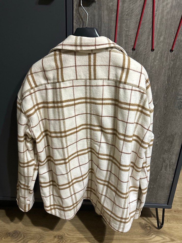 Lee Bej Ekose Desenli Oversize Gömlek - Görsel 3