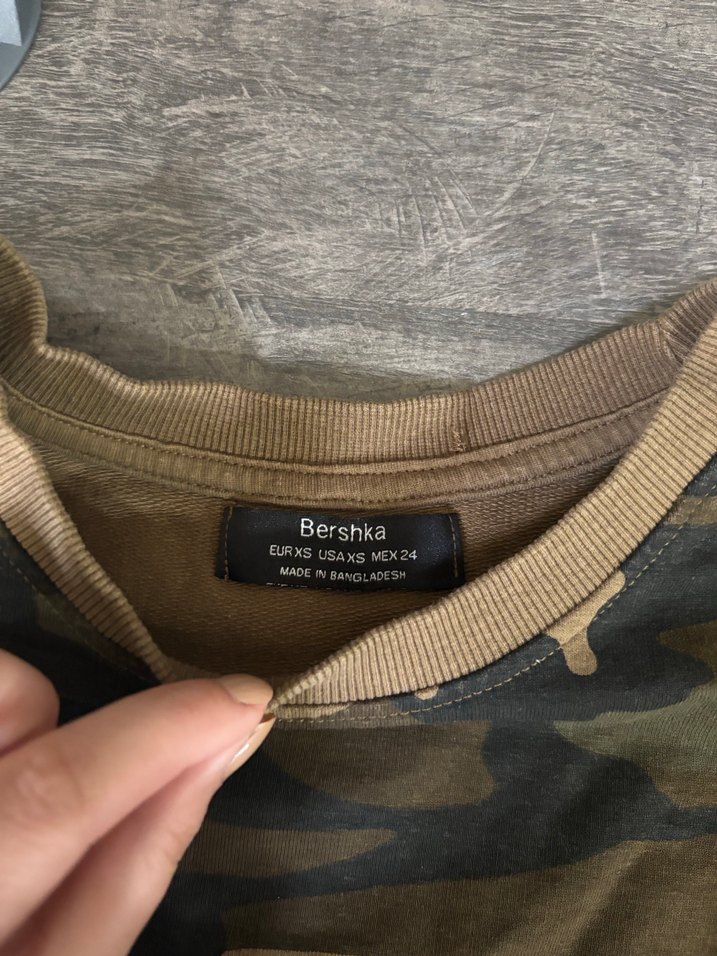 Bershka Kamuflaj Desenli Sweatshirt - Görsel 4