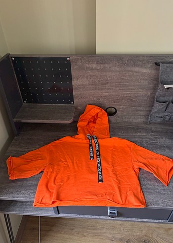 H&M Turuncu Kısa Kollu Sweatshirt - Görsel 3