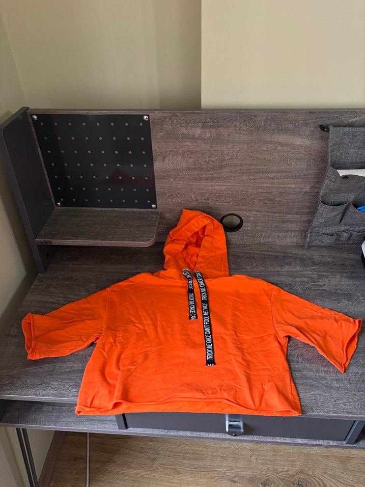 H&M Turuncu Kısa Kollu  Sweatshirt - Görsel 3