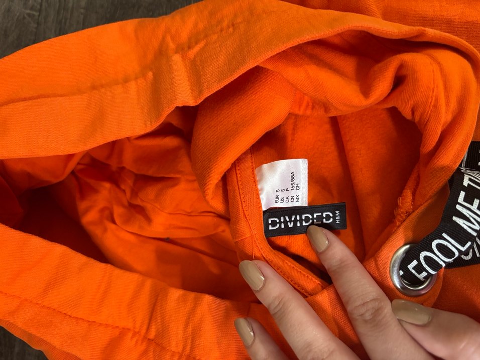 H&M Turuncu Kısa Kollu  Sweatshirt - Görsel 5