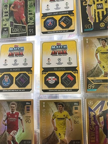 Chicco Panini match attax topps kart limited