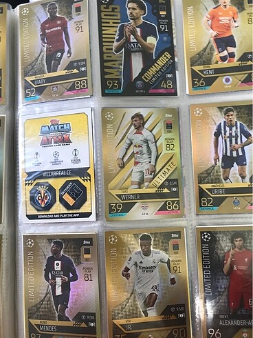 Beden Panini match attax topps kart limited
