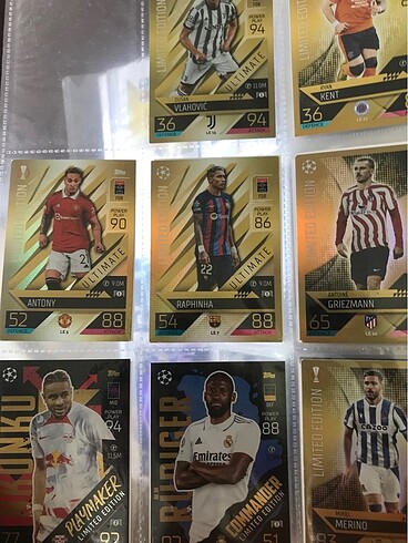 Beden lacivert Renk Panini match attax topps kart limited