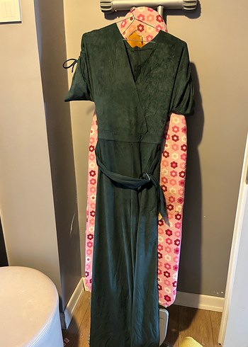 Yeşil Süet Salaş Tulum - Görsel 2