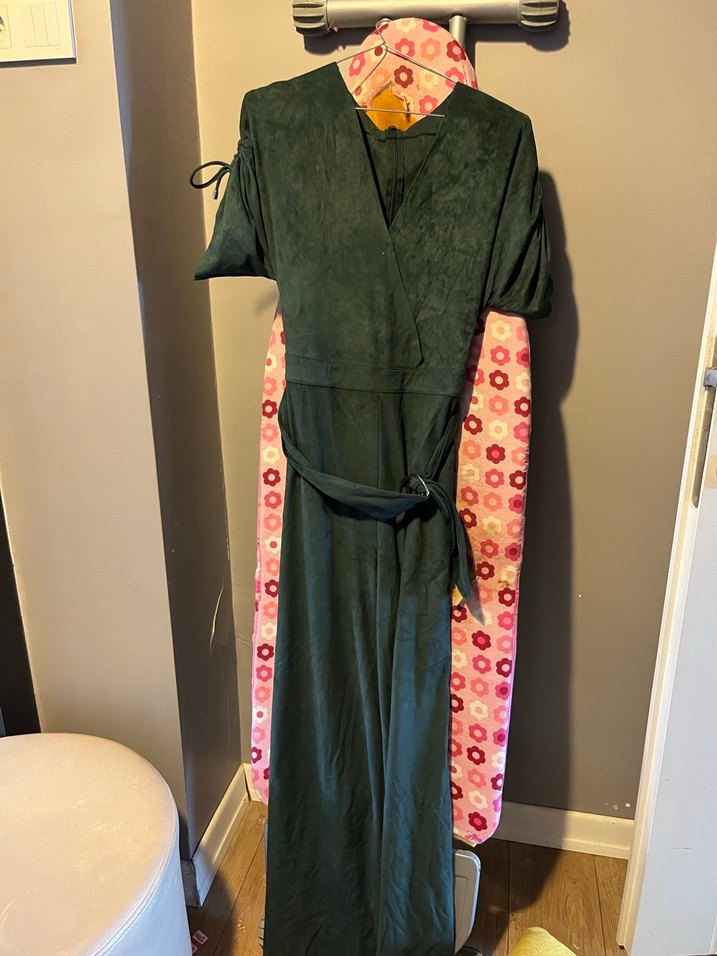 Yeşil Süet Salaş Tulum - Görsel 2