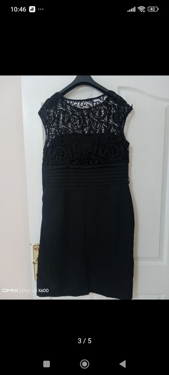 siyah diz altı abiye elbise - Görsel 3