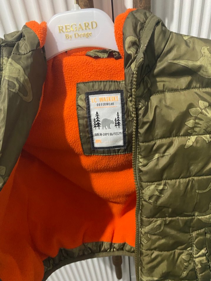 Kahverengi Kamuflaj Desenli Erkek Çocuk Mont - Görsel 2