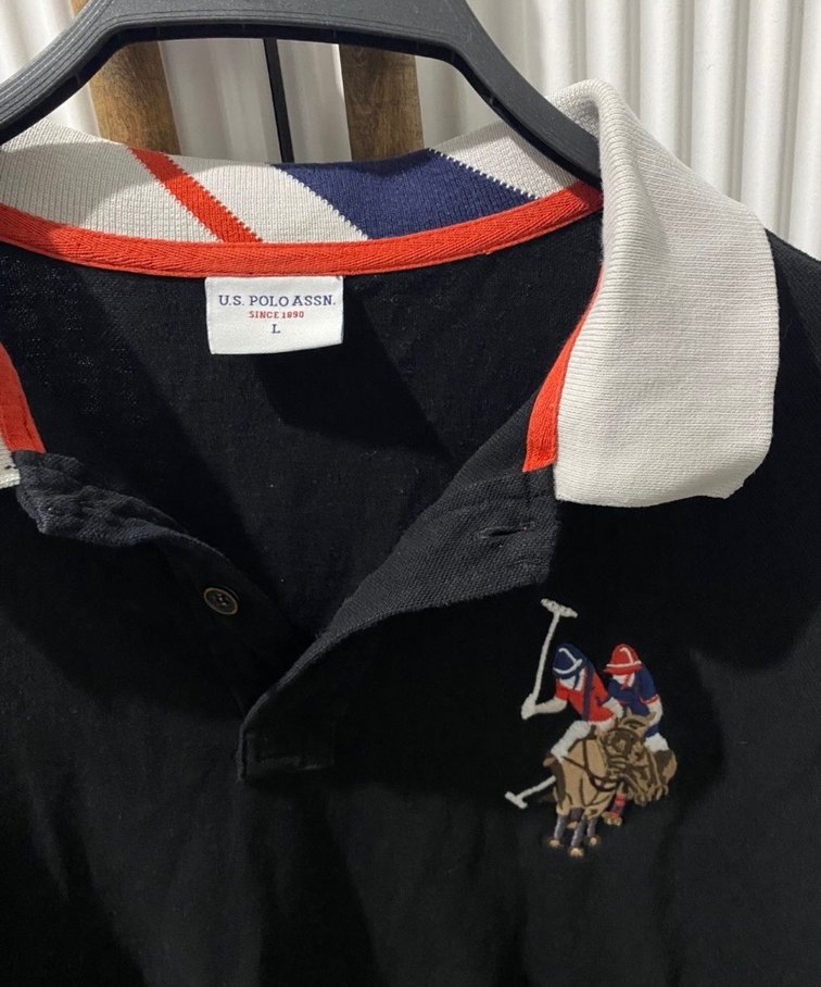 Siyah Erkek Polo Tişört, Kısa Kollu, Baskılı - Görsel 2