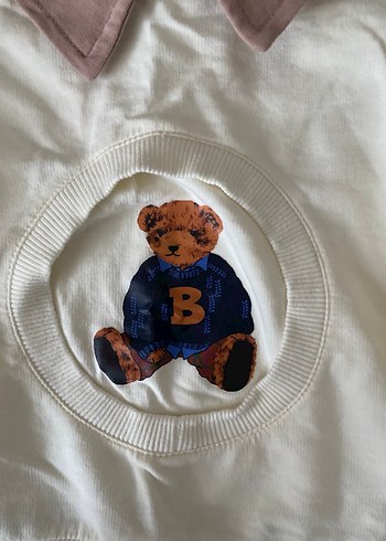 Erkek Çocuk Beyaz Desenli Sweatshirt - Görsel 2