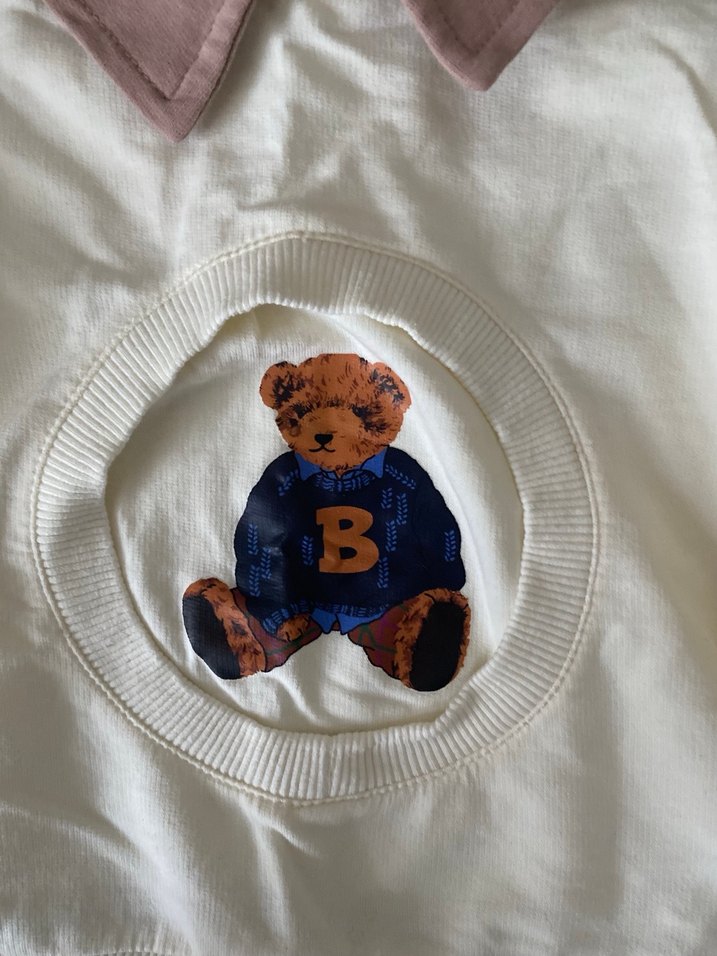 Erkek Çocuk Beyaz Desenli Sweatshirt - Görsel 2