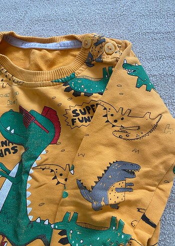 Sarı Desenli Erkek Çocuk Sweatshirt - Görsel 2