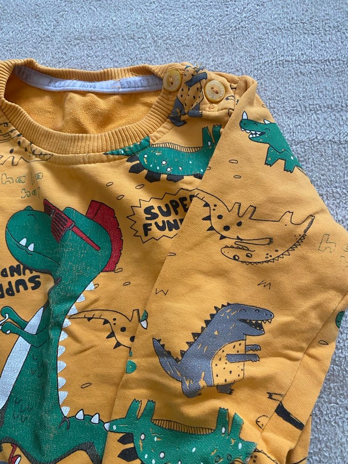 Sarı Desenli Erkek Çocuk Sweatshirt - Görsel 2