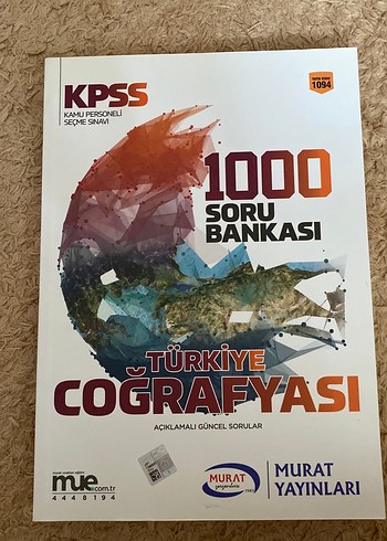 KPSS Türkiye Coğrafyası 1000 Soru Bankası