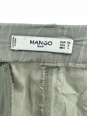 34 Beden yeşil Renk Mango Düz Kesim %70 İndirimli.