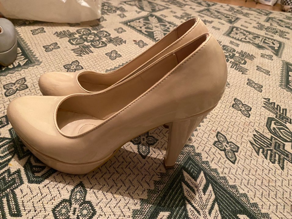 Bej Stiletto Topuklu Kadın Ayakkabı - Görsel 2