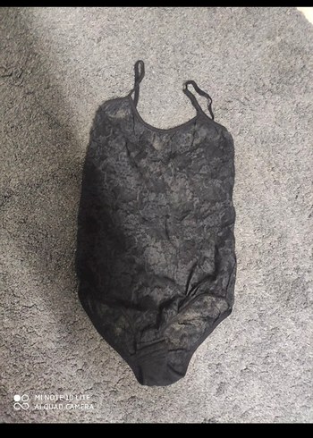 Siyah Dantel Goth Kadın Body