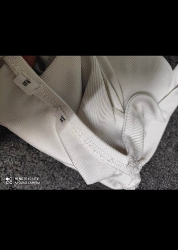 Beyaz İnce Askılı Monokini mayo - Görsel 6