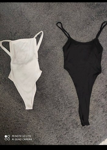 Beyaz İnce Askılı Monokini mayo