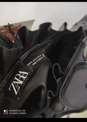 Deri Pilili Siyah Mini Etek - Görsel 6