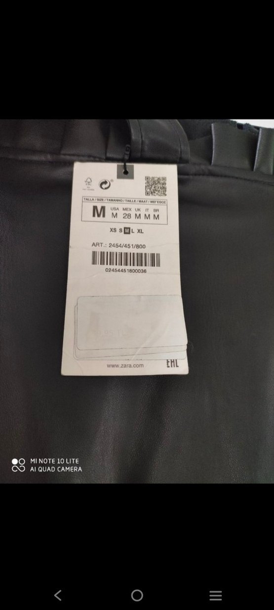 Deri Pilili Siyah Mini Etek - Görsel 5