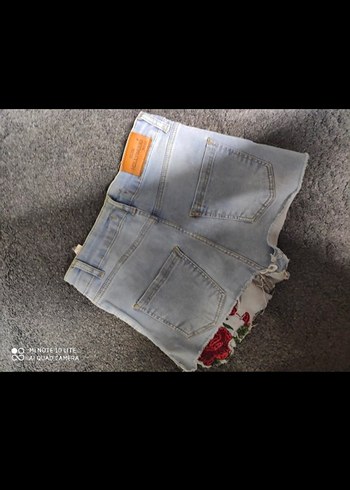 Mavi Mini Kot Şort - Görsel 2