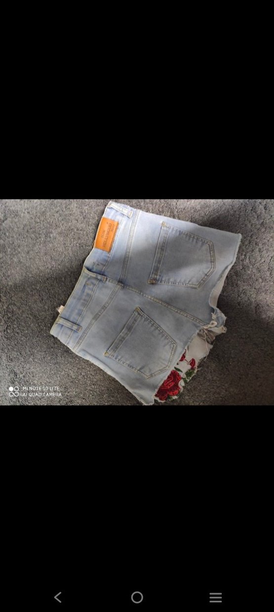 Mavi Mini Kot Şort - Görsel 2