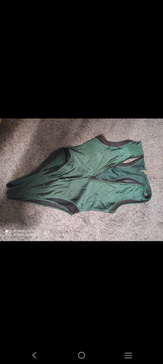 Fermuarlı Kolsuz Yeşil Kadın Mayo - Görsel 2