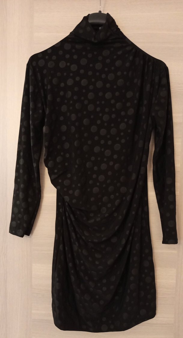 Puantiye Desenli Uzun Kollu bayan elbise - Görsel 3