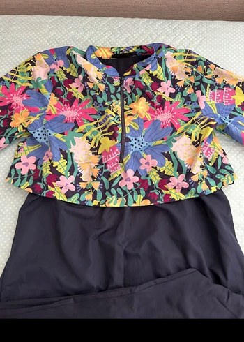 Çiçek Desenli Uzun Kollu Haşema takımı - Görsel 3