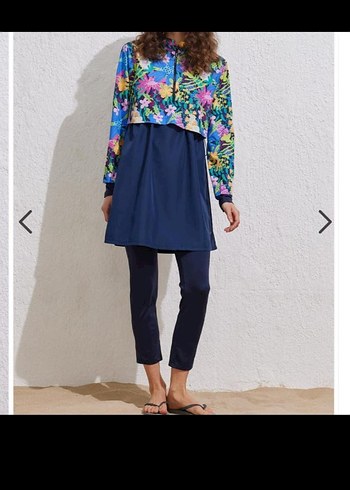 Çiçek Desenli Uzun Kollu Haşema takımı - Görsel 5