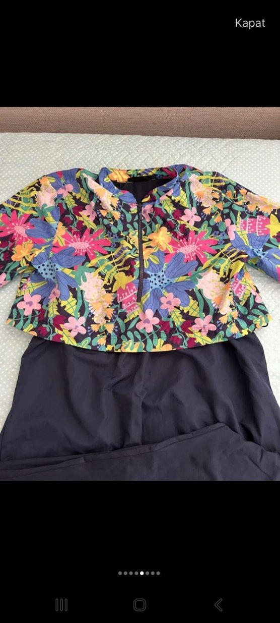 Çiçek Desenli Uzun Kollu Haşema takımı - Görsel 3