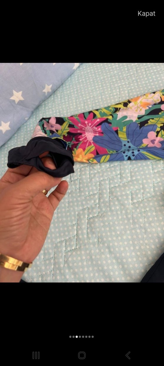 Çiçek Desenli Uzun Kollu Haşema takımı - Görsel 2