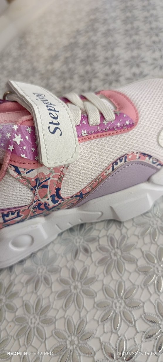 Kız Çocuk Beyaz Renkli Baskılı Spor Ayakkabı - Görsel 4