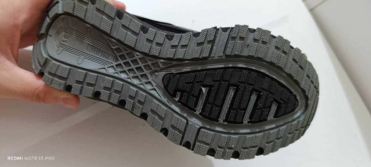 Siyah Erkek Çocuk Spor Ayakkabı Velcro A2 31 32 numara - Görsel 4