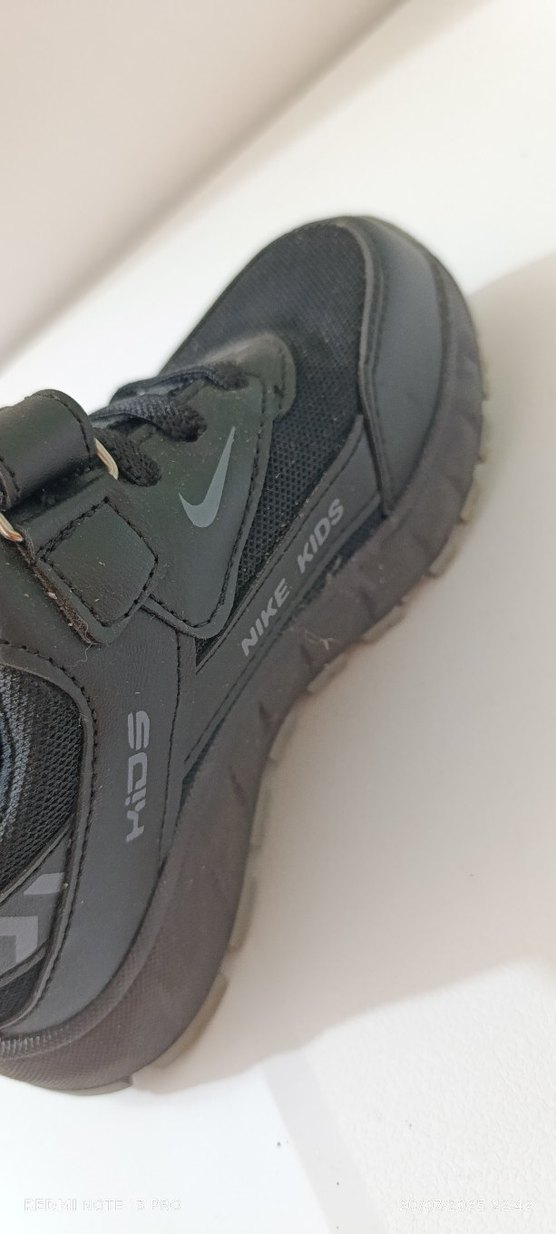 Siyah Erkek Çocuk Spor Ayakkabı Velcro A2 31 32 numara - Görsel 2