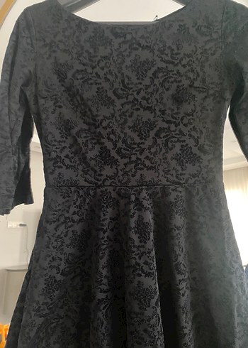 Dantel Detaylı Siyah Midi Gotik Elbise - Görsel 2