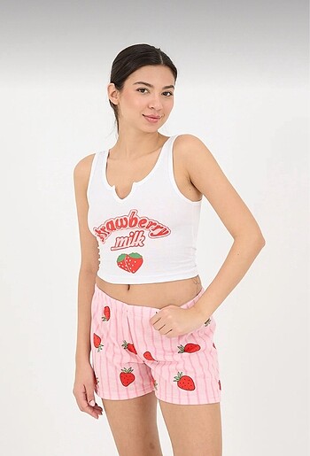 Addax yazlık pijama takımı şortlu