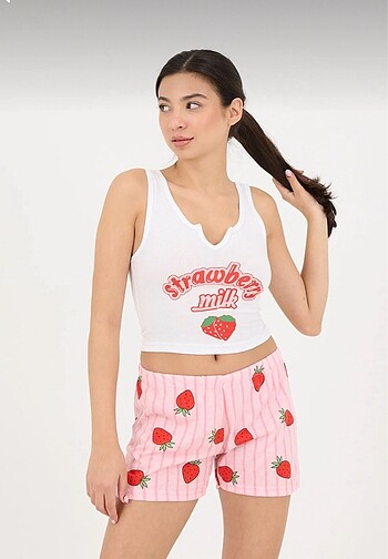 Addax Addax yazlık pijama takımı şortlu