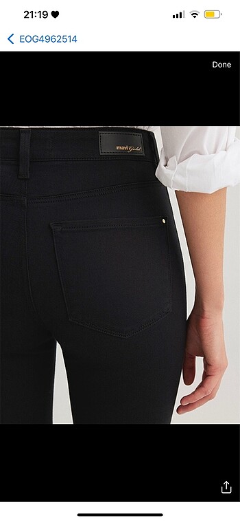 30 Beden siyah Renk Mavi jeans
