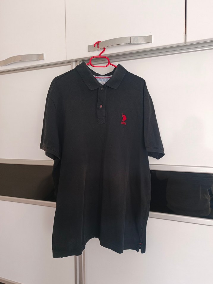 Siyah Erkek Polo Tişört Velcro Detaylı - Görsel 2