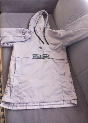 Gri Midi Street Style Kadın Mont