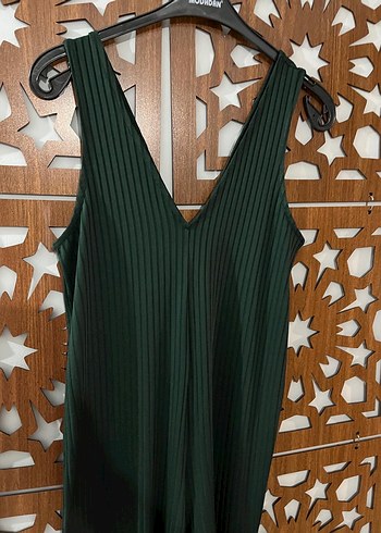 Zara Kadın Yeşil Pilili Uzun Tulum - Görsel 2