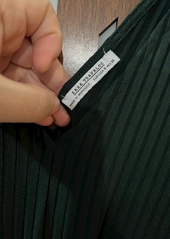 Zara Kadın Yeşil Pilili Uzun Tulum - Görsel 3