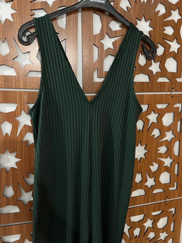 Zara Kadın Yeşil Pilili Uzun Tulum - Görsel 2