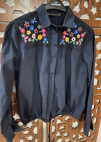 Zara Nakışlı Bohem Uzun Kollu Kadın Gömlek - Görsel 2