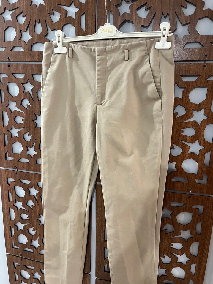 Zara Bej Kadın Kumaş Pantolon - Görsel 2