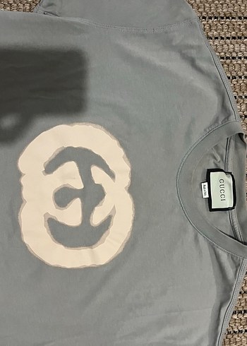 Gucci Gri Gucci Baskılı unisex Tişört
